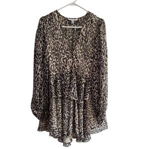 Shona Joy Mariposa Leopard Print Dress Size 6
